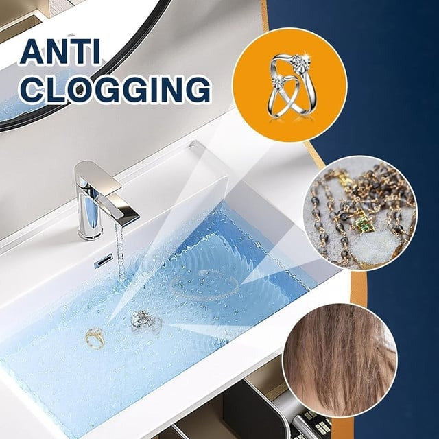 Anti-Clog Stainless Steel Pop-Up Drain Filter