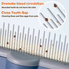 Self-cleaning Pet Flea Comb Grooming Brush