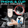 360 Car Mount & Cup Holder - Keep Your Phone and Drink Secure on Every Drive