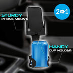 360 Car Mount & Cup Holder - Keep Your Phone and Drink Secure on Every Drive