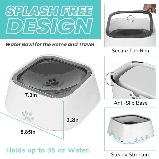 🐾Bowl Water Pet Spill Proof 🐶