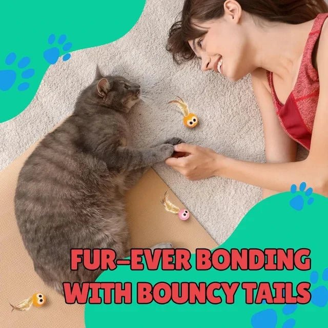 Bouncy Feather Balls - Pack of 5 Balls