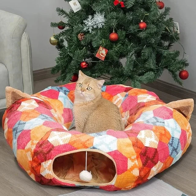 Cat Tunnel Bed for Indoor Cats