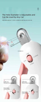 Stainless Steel Cat Nails Clipper – Adjustable Trimmer with Safety Guard for All Cats