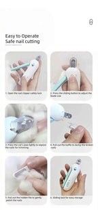 Stainless Steel Cat Nails Clipper – Adjustable Trimmer with Safety Guard for All Cats