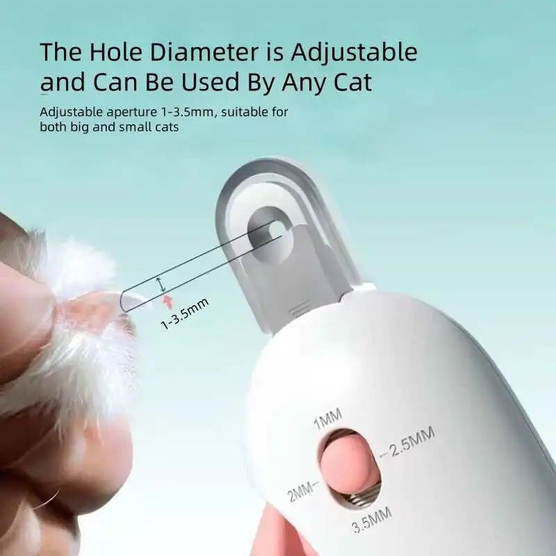 Stainless Steel Cat Nails Clipper – Adjustable Trimmer with Safety Guard for All Cats