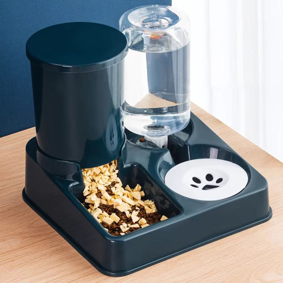 2-in-1 Automatic Cat Feeder and Water Dispenser Set