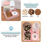 2-in-1 Automatic Cat Feeder and Water Dispenser Set