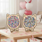 Personalized Wooden Cat Keepsake Puzzle
