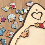 Personalized Wooden Cat Keepsake Puzzle