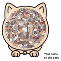 Personalized Wooden Cat Keepsake Puzzle