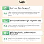 Comfortable Insoles with Air Cushion and Height-Increasing Effect