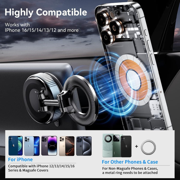 360° Adjustable Foldable Magnetic Car Phone Mount