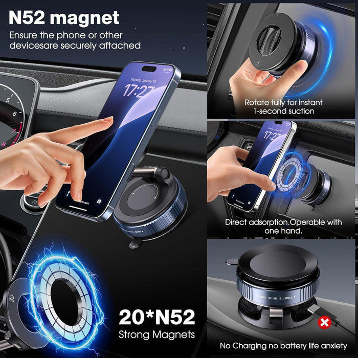 360° Adjustable Foldable Magnetic Car Phone Mount