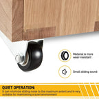 Low-Profile Side-Mount Caster Wheels for Furniture