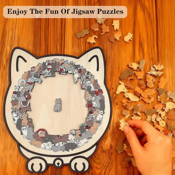 Wooden Cat Keepsake Puzzle