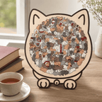 Wooden Cat Keepsake Puzzle