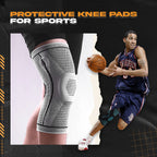 Silicone Full Knee Brace Strap Patella Medial Support